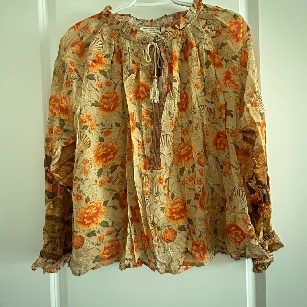 SPELL & THE GYPSY • Fall Seashell Blouse • Small • - Picture 5 of 7